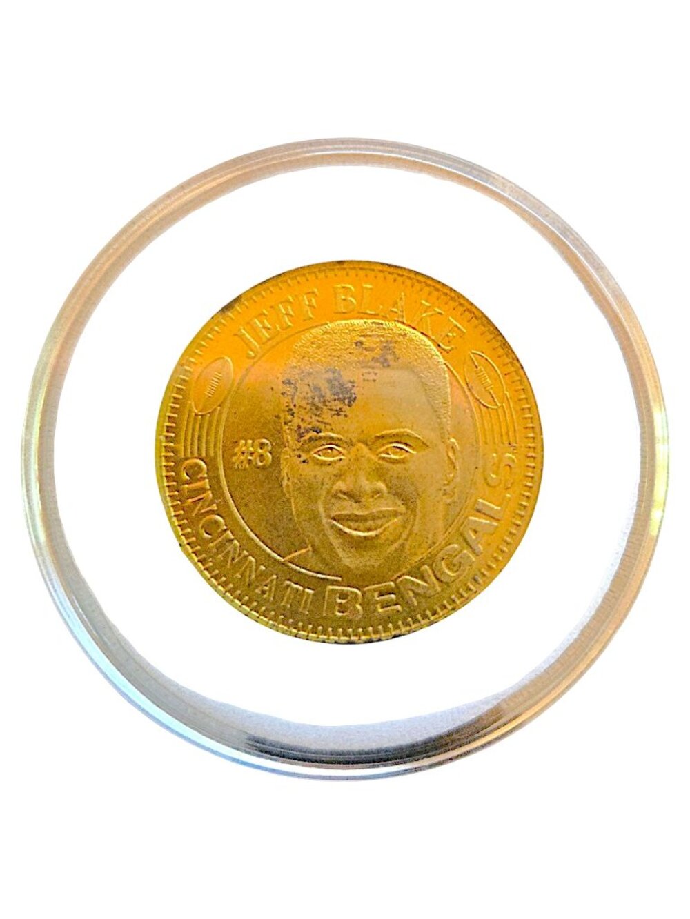 Jeff Blake Cincinnati Bengals Vintage NFL Pinnacle QB Club Collectible Coin